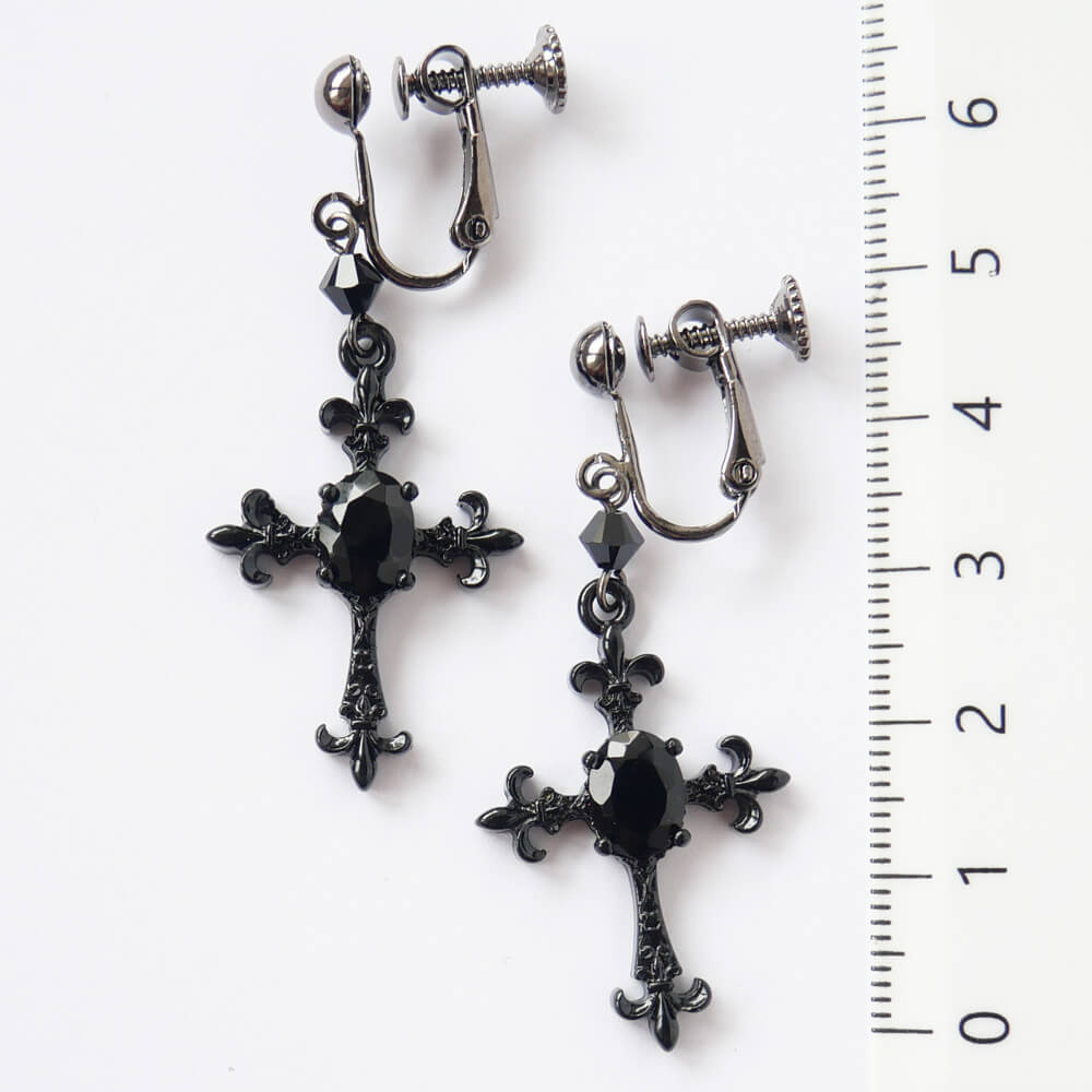 Crystal Cross Earrings