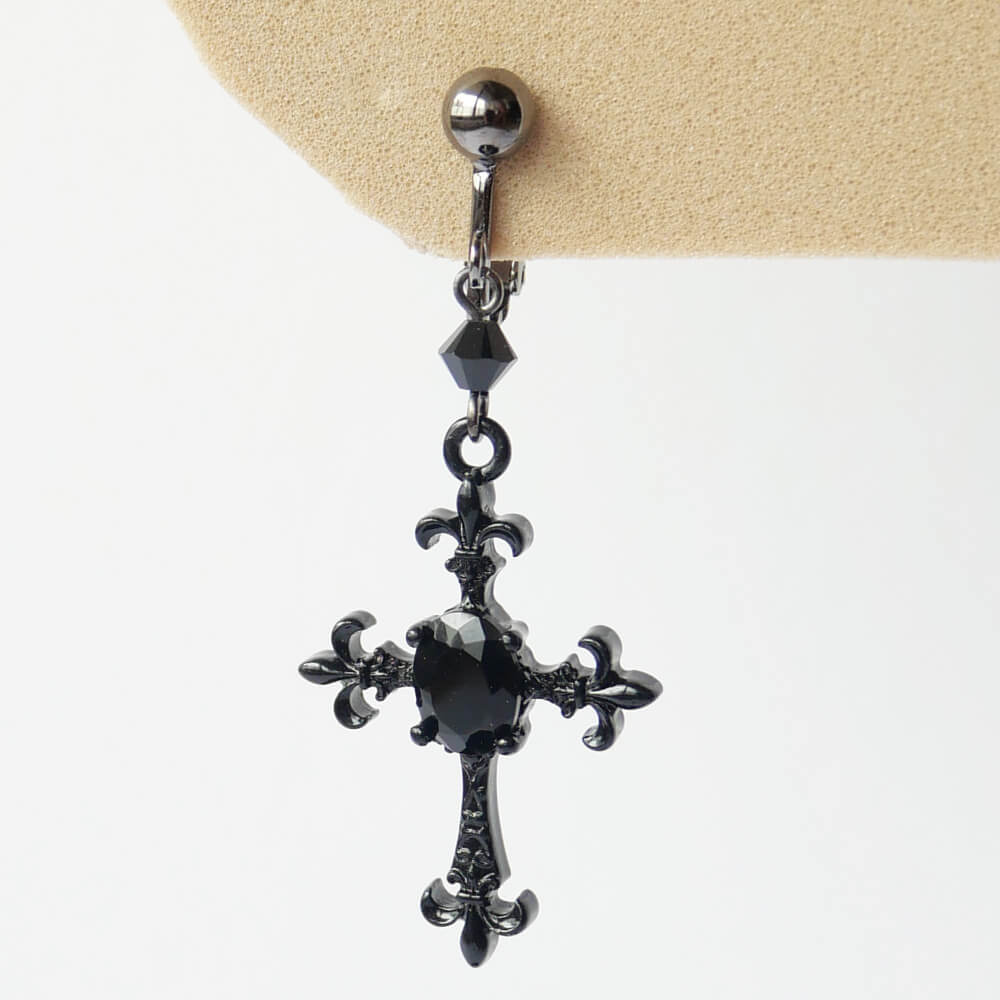 Crystal Cross Earrings