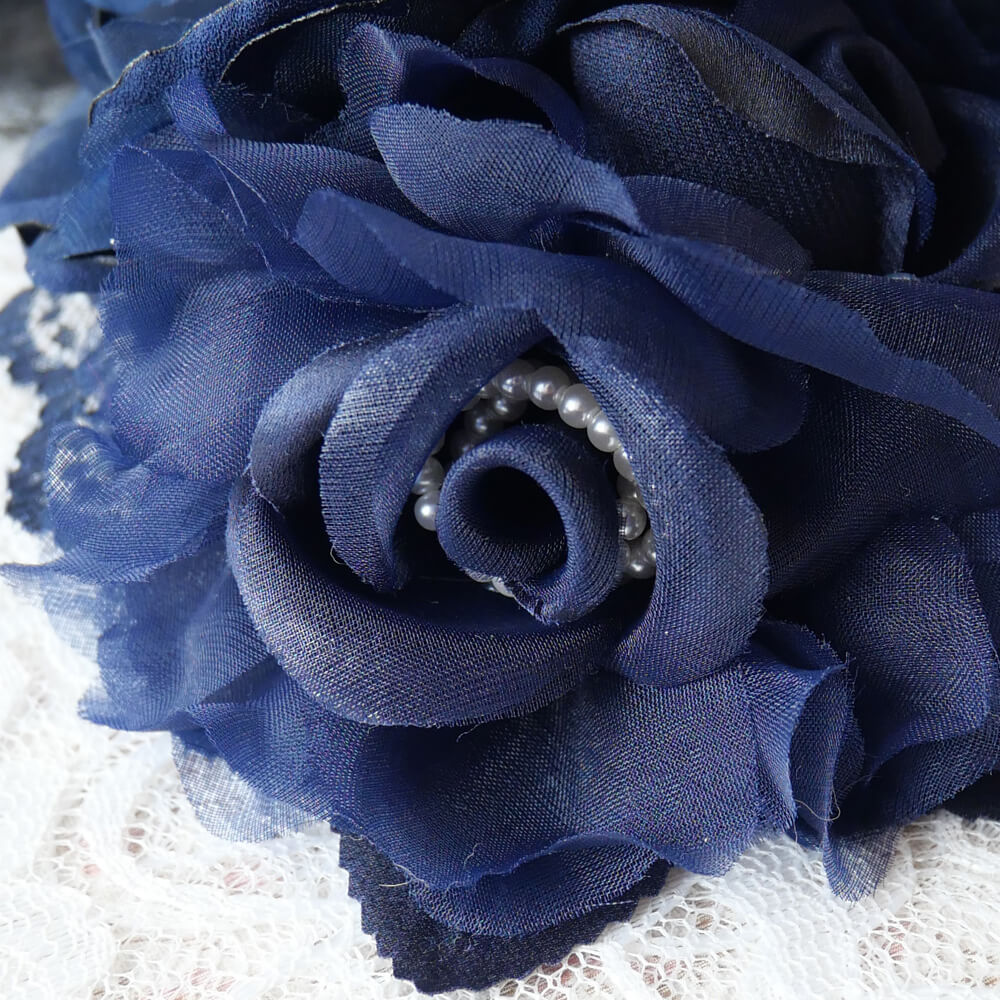 Blue Rose Headdress Gothic Rose Hair Accessory Jirai-kei Gothic Lolita Lolita