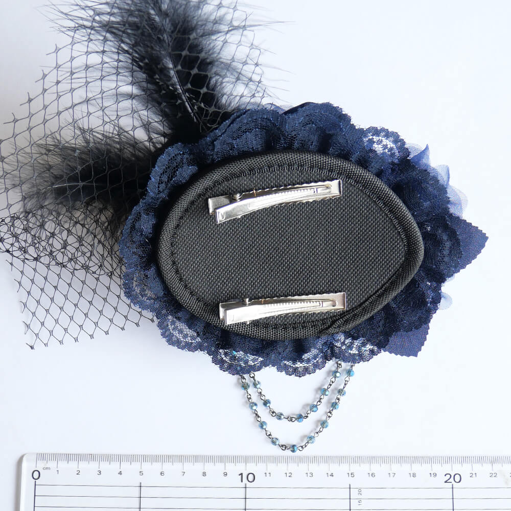 Blue Rose Headdress Gothic Rose Hair Accessory Jirai-kei Gothic Lolita Lolita