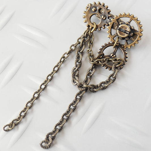 【steampunk】スチームパンク 歯車 ギア ミニ ブローチ