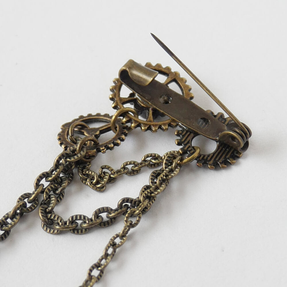 【steampunk】スチームパンク 歯車 ギア ミニ ブローチ
