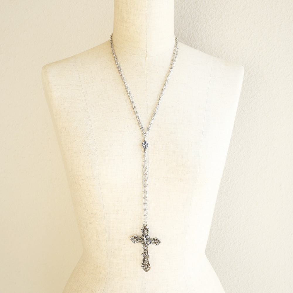 クロス ロザリオ ネックレス 十字架 メンズ ゴスロリ アクセサリー