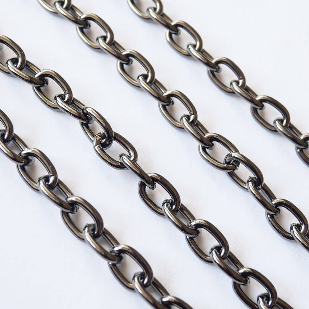 フック ドクロ ガンメタ ロング チェーン ゴスロリ スカル 髑髏 鎖