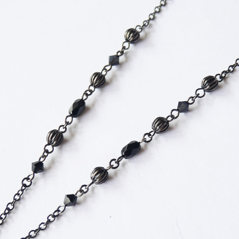 [Gothic] Black Rose Key Necklace