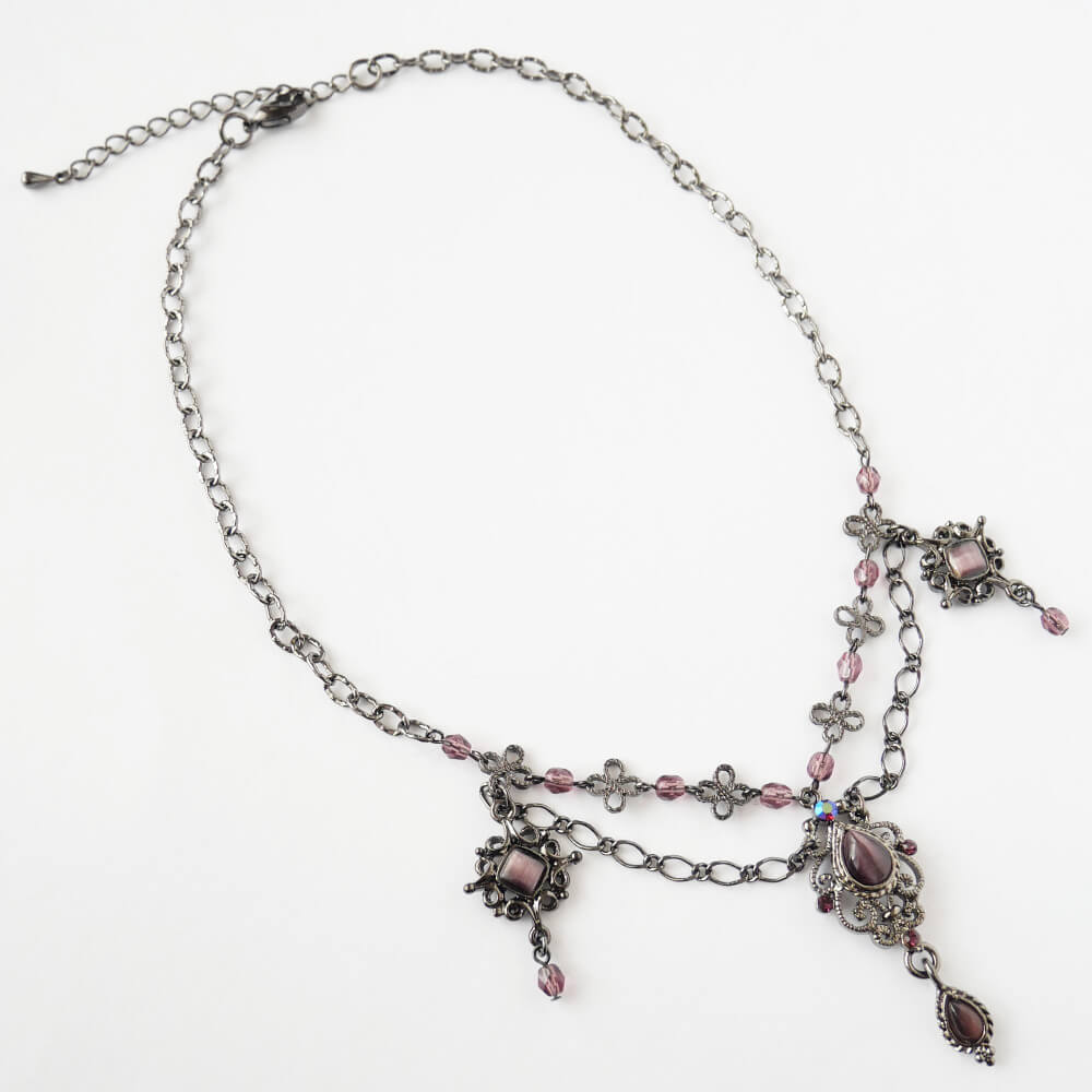 パープル ゴスロリ エレガンス ネックレス