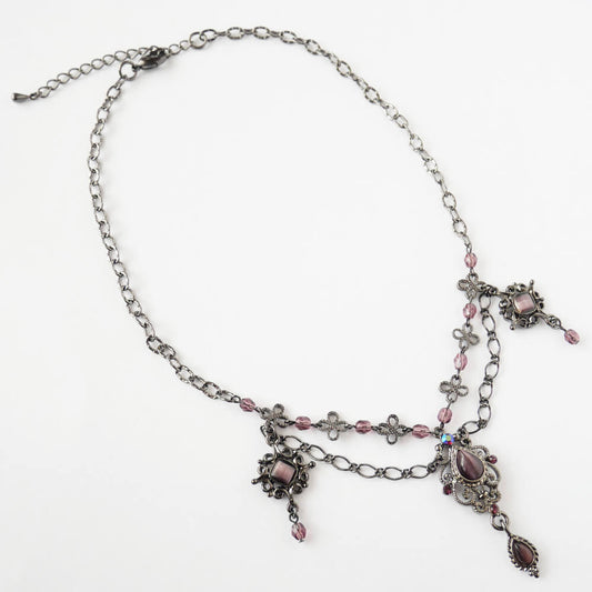 パープル ゴスロリ エレガンス ネックレス