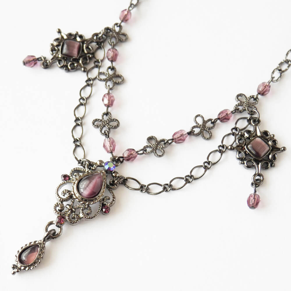 パープル ゴスロリ エレガンス ネックレス