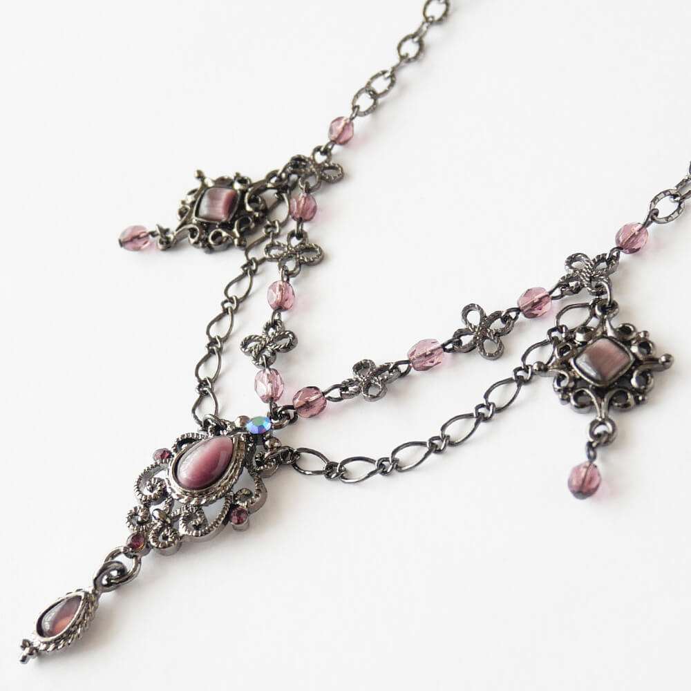 パープル ゴスロリ エレガンス ネックレス