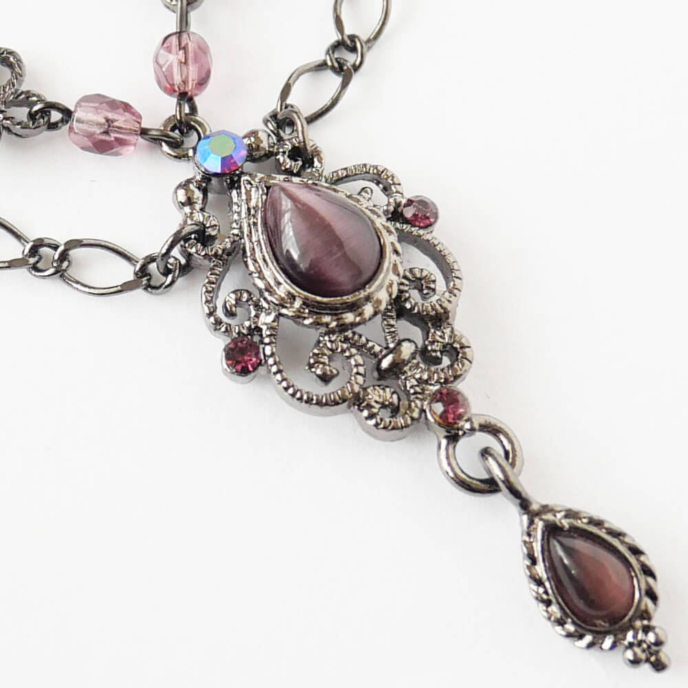 パープル ゴスロリ エレガンス ネックレス