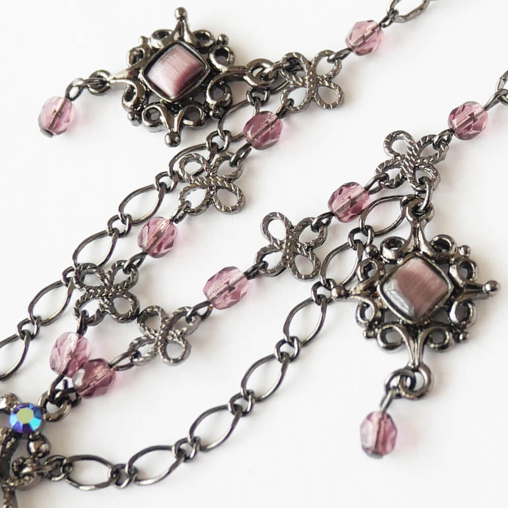 パープル ゴスロリ エレガンス ネックレス