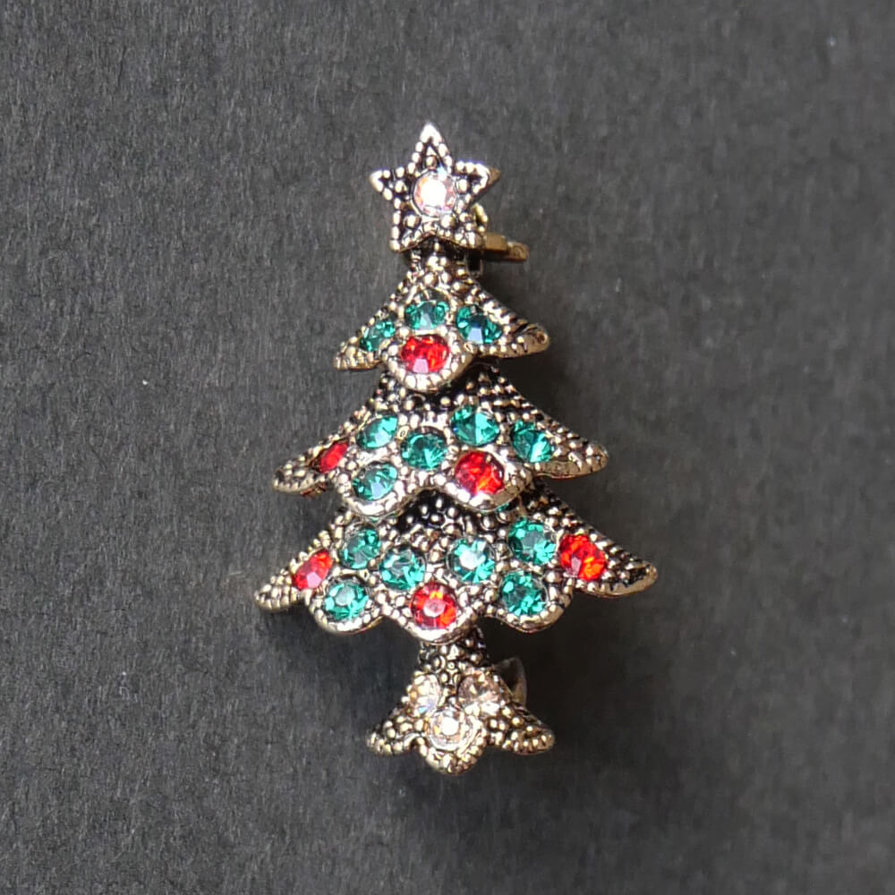 【クリスマス】聖夜 クリスマスツリー ミニ ミニ ブローチ