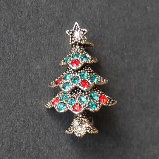 【クリスマス】聖夜 クリスマスツリー ミニ ミニ ブローチ