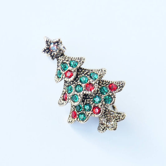 【クリスマス】聖夜 クリスマスツリー ミニ ミニ ブローチ