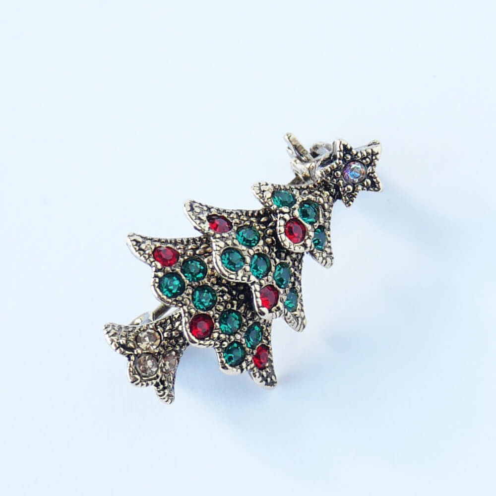 【クリスマス】聖夜 クリスマスツリー ミニ ミニ ブローチ