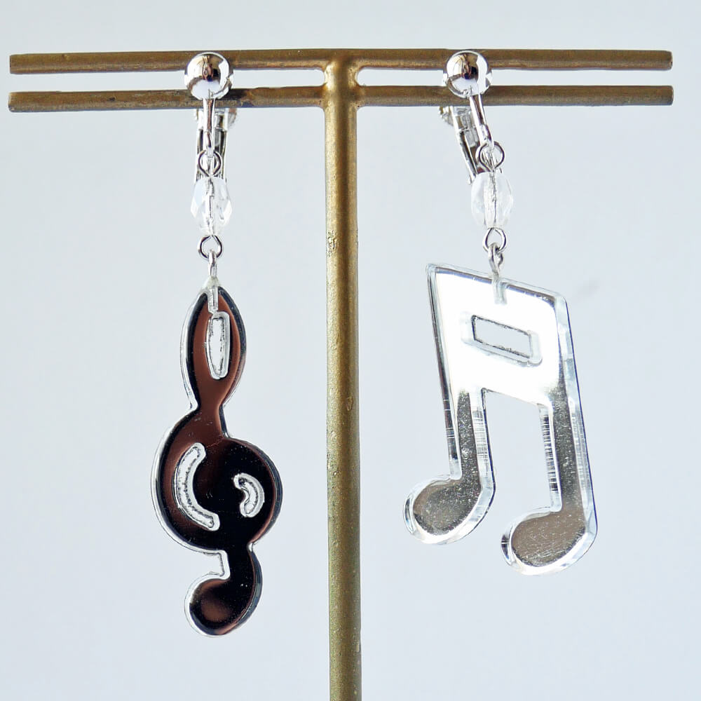 Treble Clef & Musical Note Melody Earrings