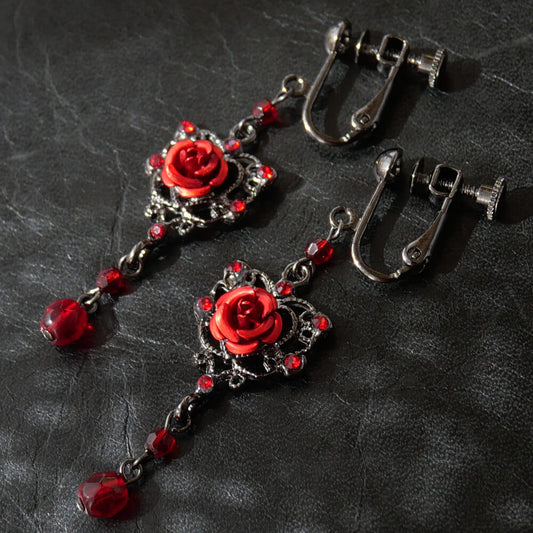 ゴスロリ 薔薇 ゴスハート イヤリング ブランド