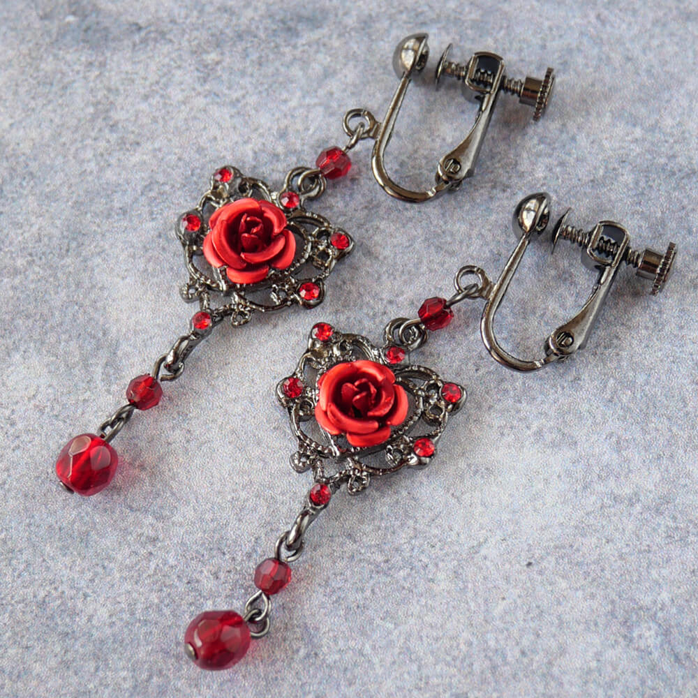 ゴスロリ 薔薇 ゴスハート イヤリング ブランド