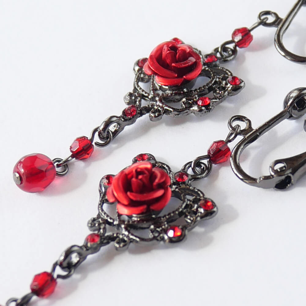 ゴスロリ 薔薇 ゴスハート イヤリング ブランド