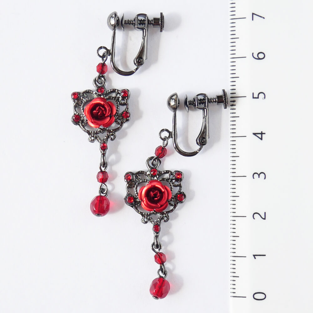 ゴスロリ 薔薇 ゴスハート イヤリング ブランド