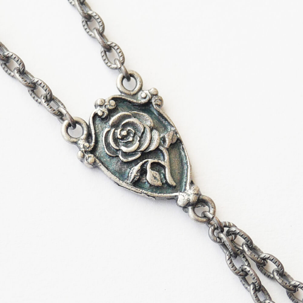 鍵 ダブル キー ロザリオ ネックレス ショートタイプ