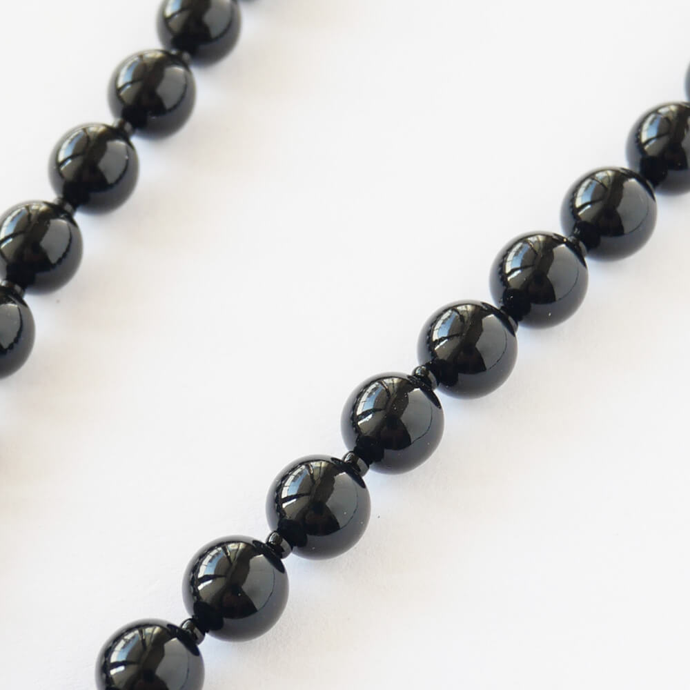 十字架 ブラック ボール ネックレス