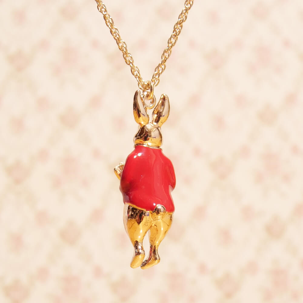 Alice in Wonderland Rabbit Trump Pendant Necklace Lolita Accessory