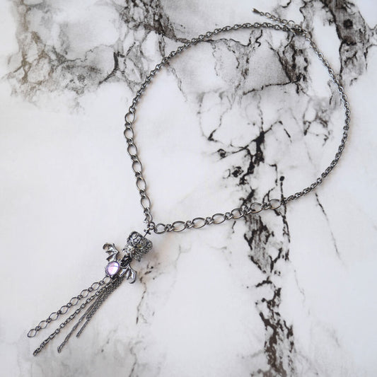 [Gothic Halloween] Purple Bat Necklace