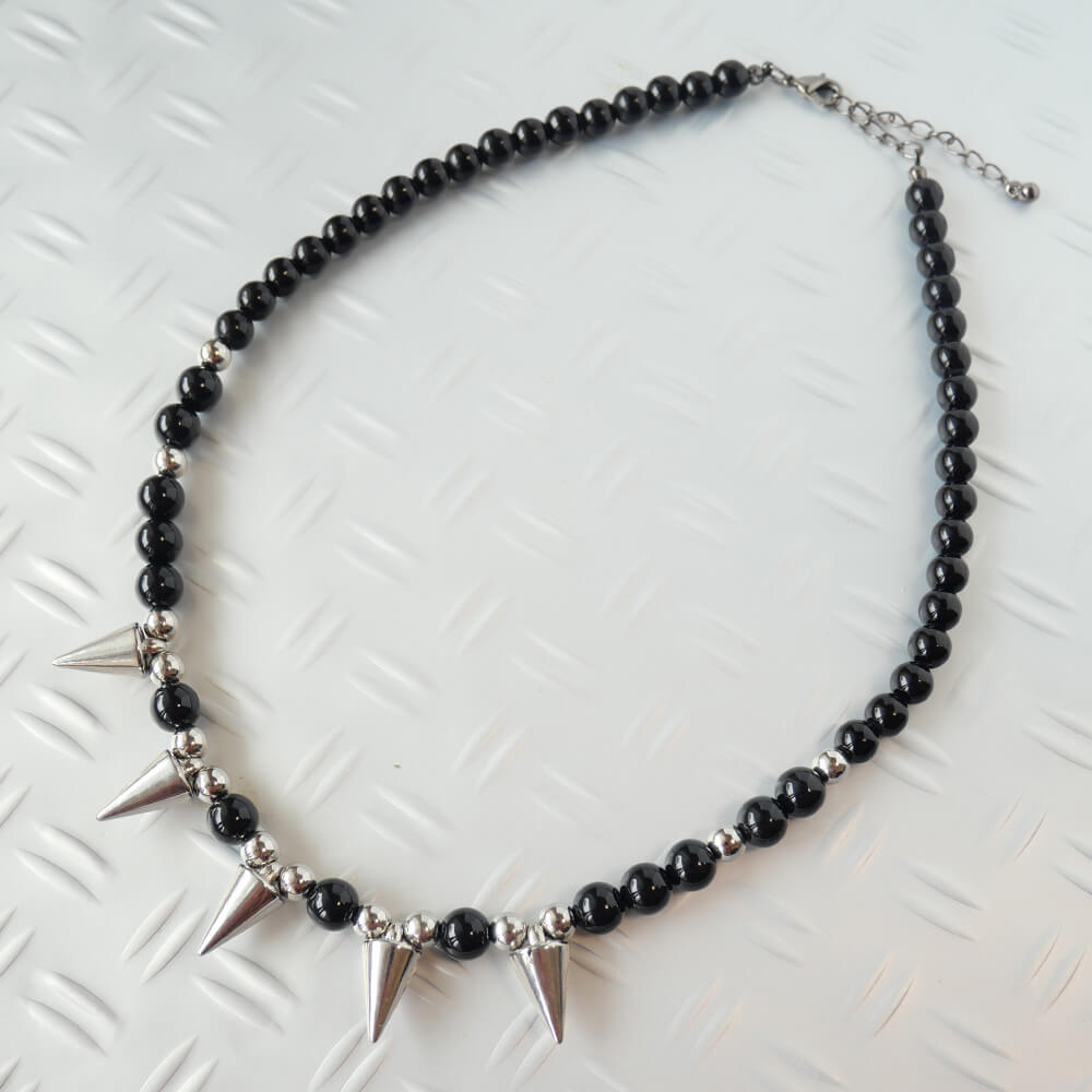 Studded punk necklace