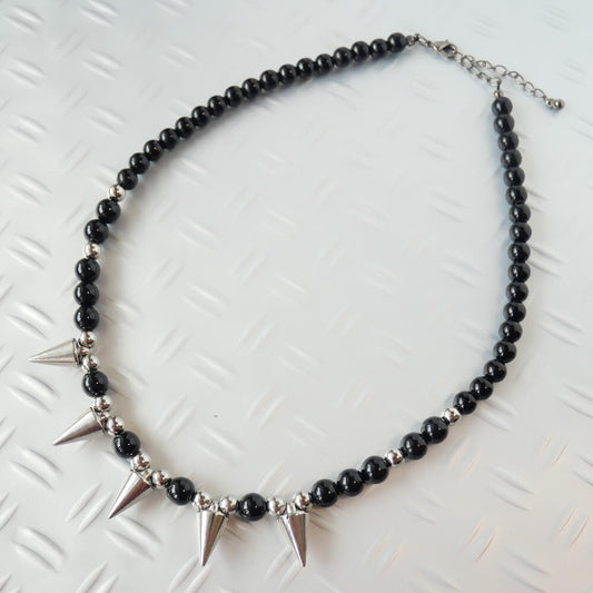 Studded punk necklace