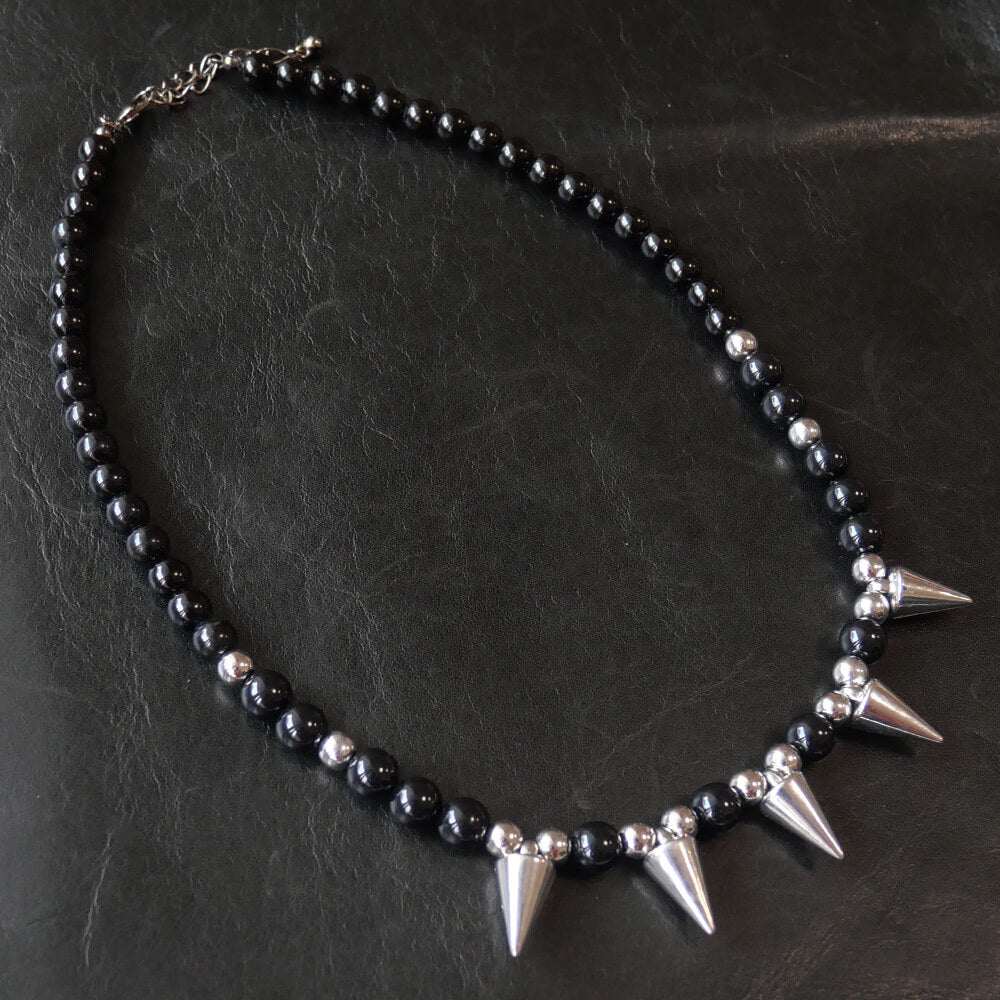 Studded punk necklace
