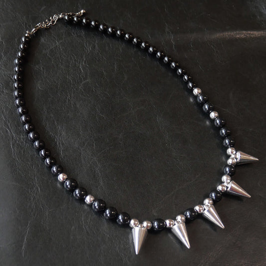 Studded punk necklace