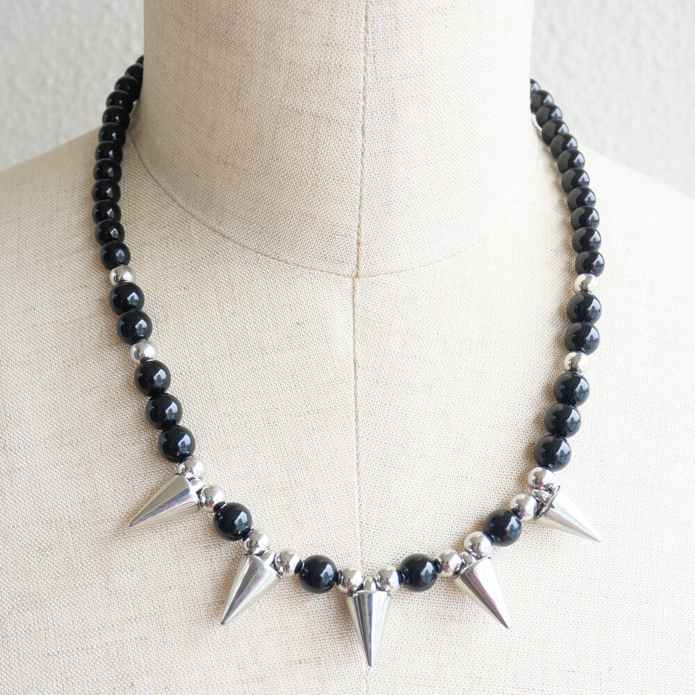 Studded punk necklace