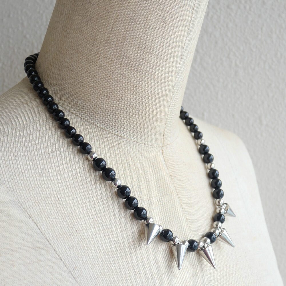 Studded punk necklace