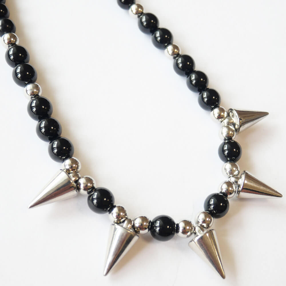 Studded punk necklace