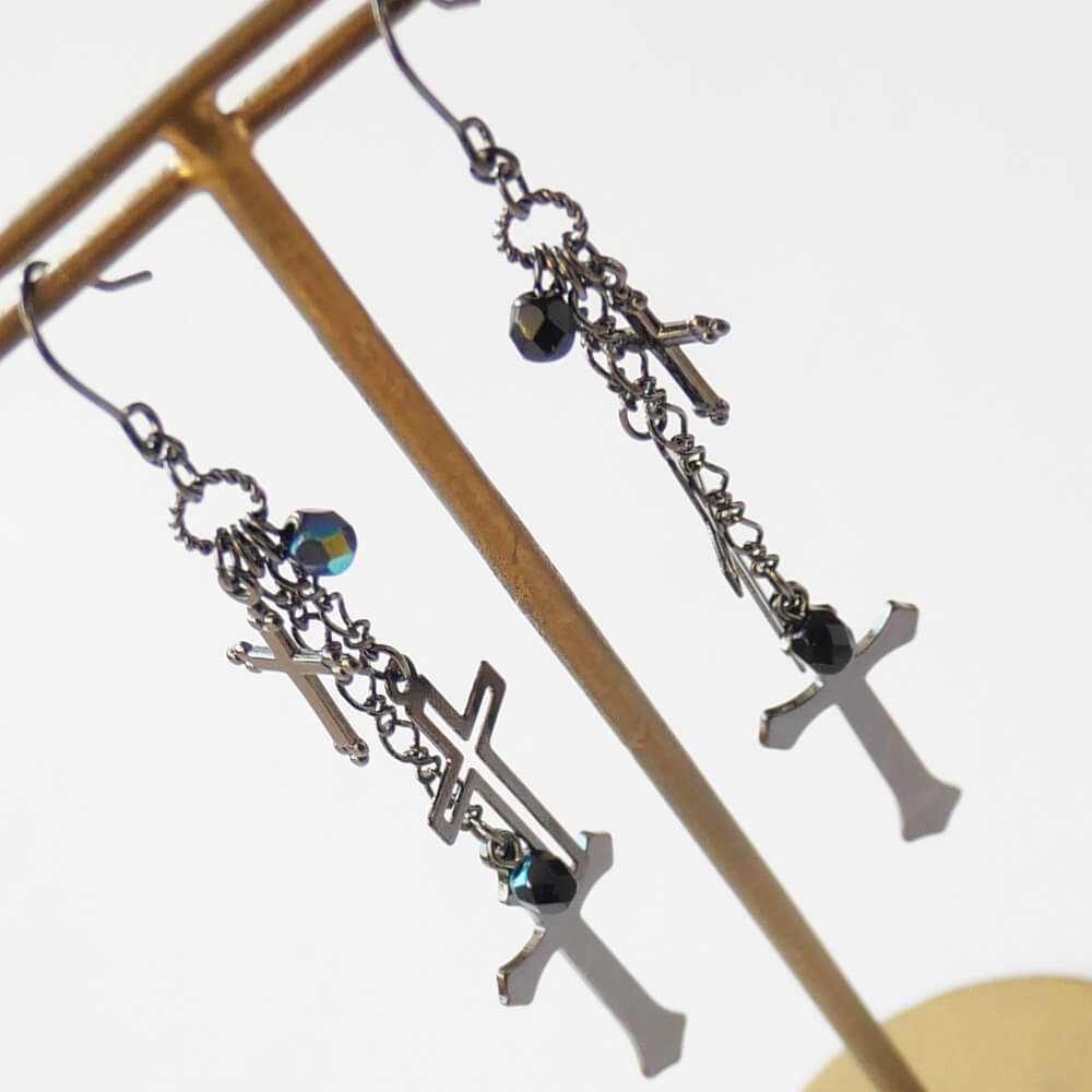 ゴスロリピアス クロス 十字架