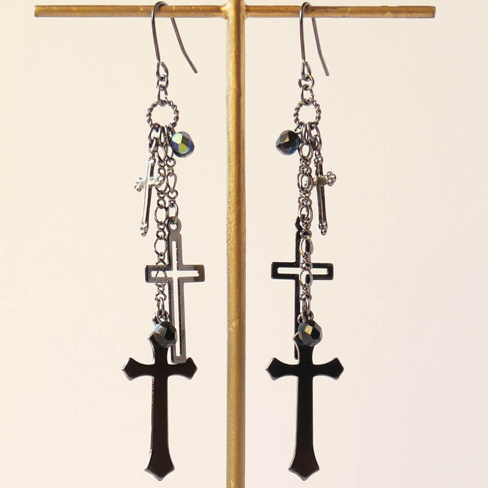 ゴスロリピアス クロス 十字架