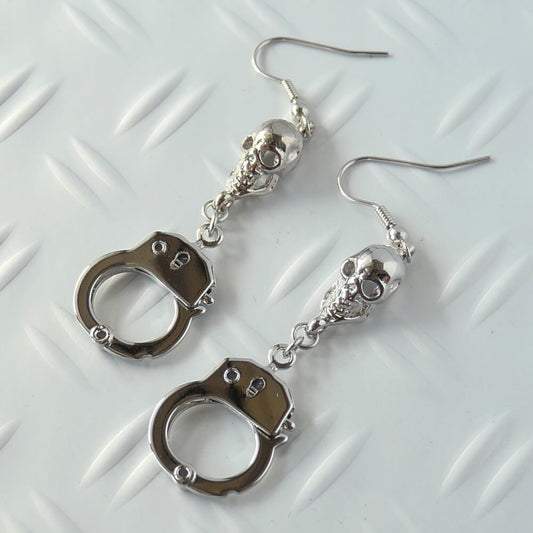 髑髏 手錠 パンク ピアス シルバーカラー