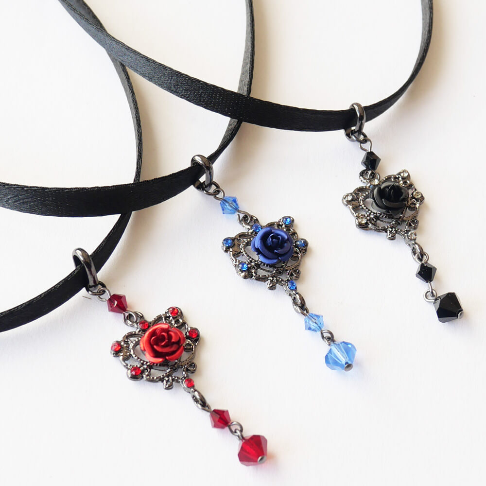 ゴスロリ 薔薇 ゴスハート チョーカー お揃い