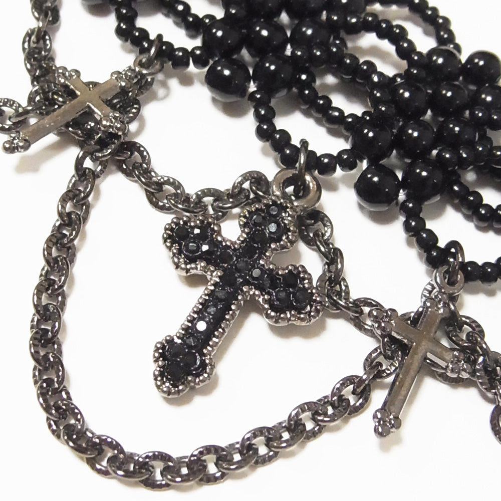 Cross Pearl Beads Cross Choker Gothic Lolita Women's